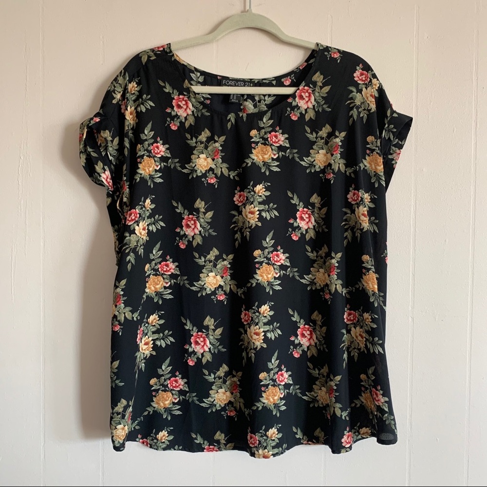 Forever 21 Floral Boxy Top